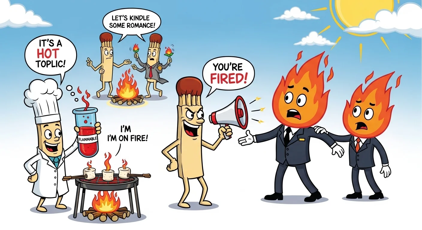 Fire & Flame Match Puns